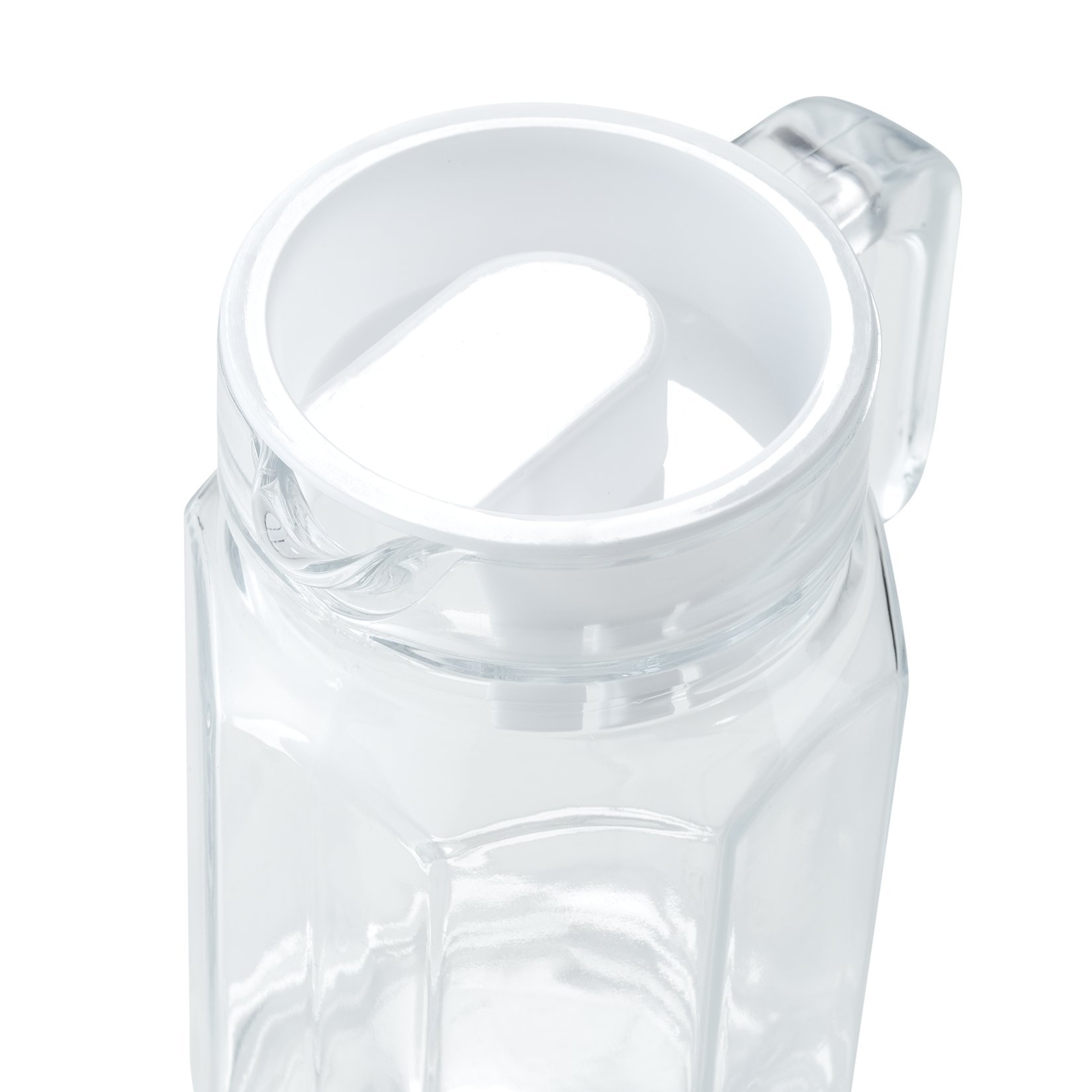 Krug mit Kunststoffdeckel, 1 ltr., Ø 8,3 cm, (H) 26 cm