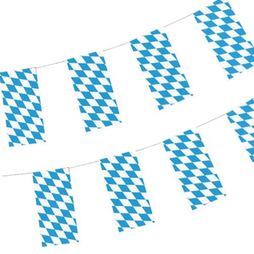 1120 Flaggenkette, Papier 10 m "Bayrisch Blau" schwer entflammbar