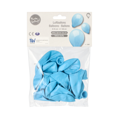 10 Luftballons Ø 25 cm hellblau 33600 Luftballons Ø 25 cm hellblau