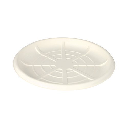 540 Servierplatten, Zuckerrohr "pure" rund Ø 35 cm weiss für Meeresfrüchte