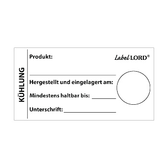 LabelLord Etiketten 37 mm x 64 mm weiss Kühlschrank, abwaschbar