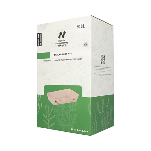 6480 Snacktrays, Pappe "NOTPLA" 3,8 cm x 8,5 cm x 15,5 cm braun