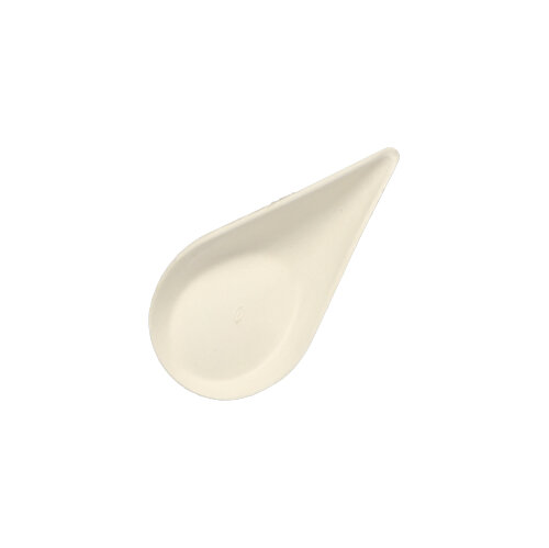 48000 Fingerfood - Teller, Zuckerrohr "pure" 10,5 cm x 5,7 cm weiss "Drop"