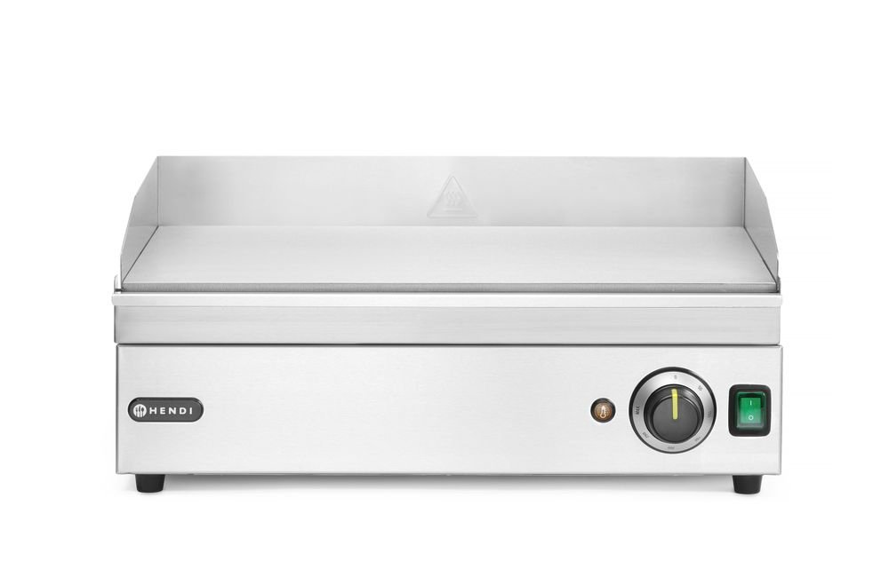 Grillplatte glatt, HENDI, Kitchen Line, 220-240V/2400W, 527x404x(H)233mm