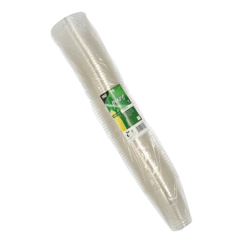 20160 Kaltgetränkebecher, PLA "pure" 0,3 l Ø 9,5 cm · 11 cm glasklar mit Schaumrand