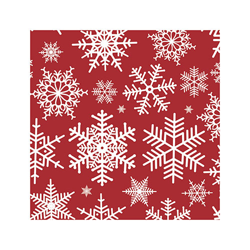 41160 Servietten, 3-lagig 1/4-Falz 25 cm x 25 cm "Snöstjärnor"