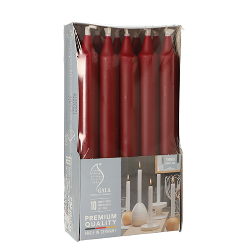 10 Tafelkerzen Ø 2,1 cm · 19,3 cm kirsche 6400 Tafelkerzen Ø 2,1 cm · 19,3 cm kirsche