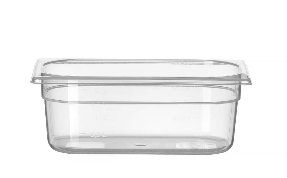 Gastronorm-Behälter 1/4, HENDI, Profi Line, GN 1/4, 2,8L, Transparent, 265x162x(H)100mm