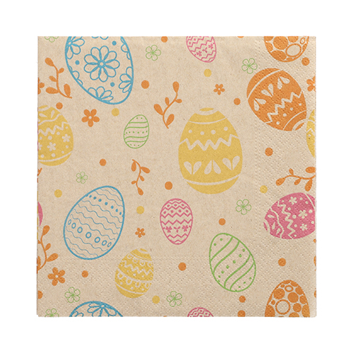 20 Servietten, 3-lagig 1/4-Falz 33 cm x 33 cm natur "Eggs" aus recyceltem Papier 21600 Servietten, 3-lagig 1/4-Falz 33 cm x 33 cm ! natur "Eggs" aus recyceltem Papier