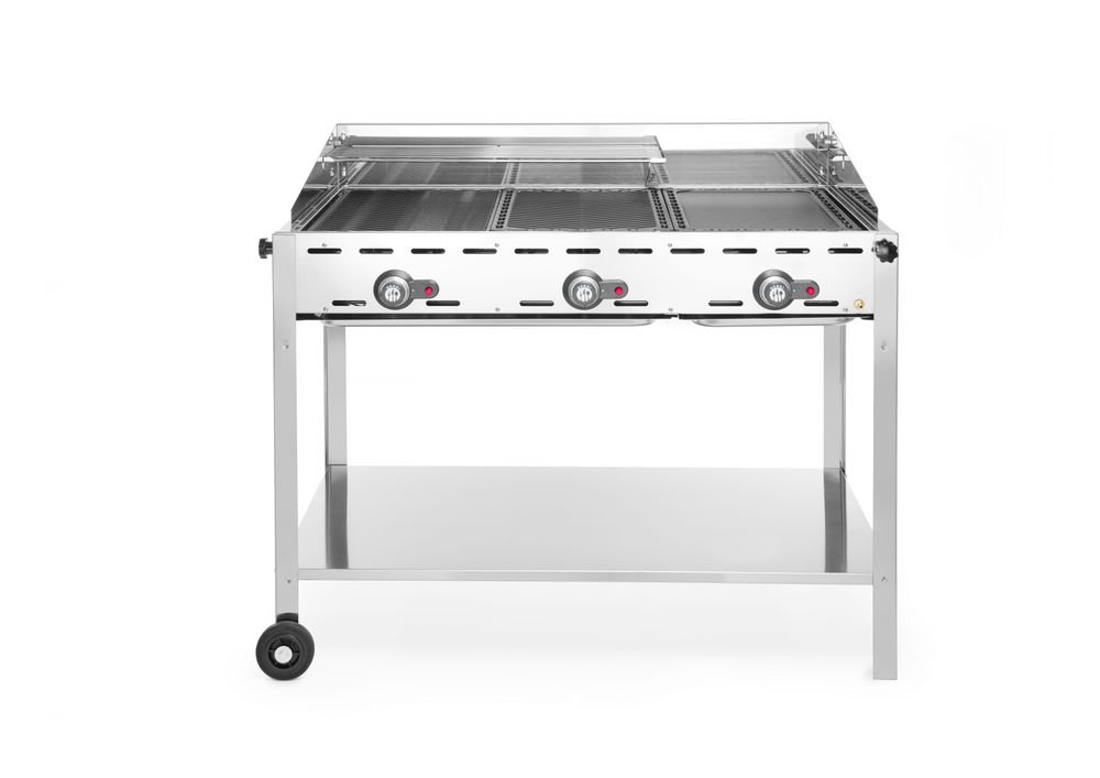Grillsystem Green Fire 3 Brenner, HENDI, Profi Line, 17,4kW, 1078x612x(H)825mm