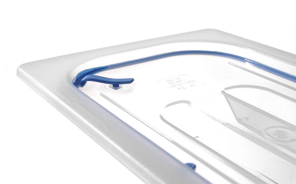 Gastronorm Deckel, luftdicht verschließbar, HENDI, GN 1/9, Transparent, 176x108mm