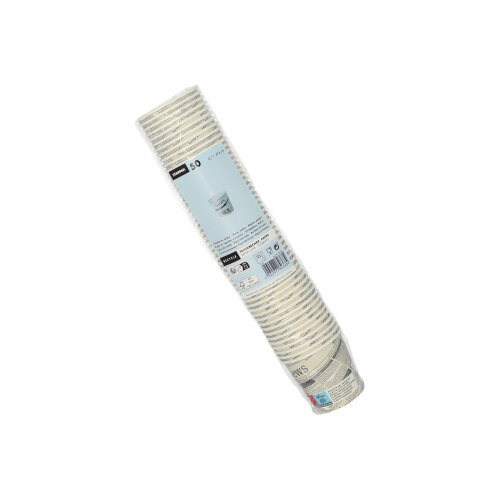 30000 Trinkbecher, Pappe "To Go" 0,1 l Ø 6 cm · 6 cm weiss "Newsprint"