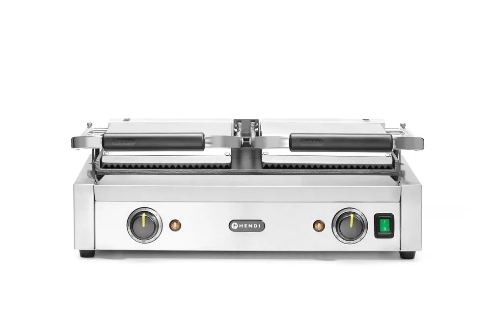 Kontaktgrill - Doppelversion, oben gerillt, unten glatt, 230V/3600W, 570x375x(H)216mm