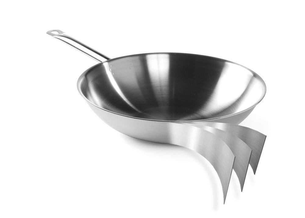Wokpfanne, 3-Schichten - ohne Deckel, HENDI, ⌀360x(H)90mm