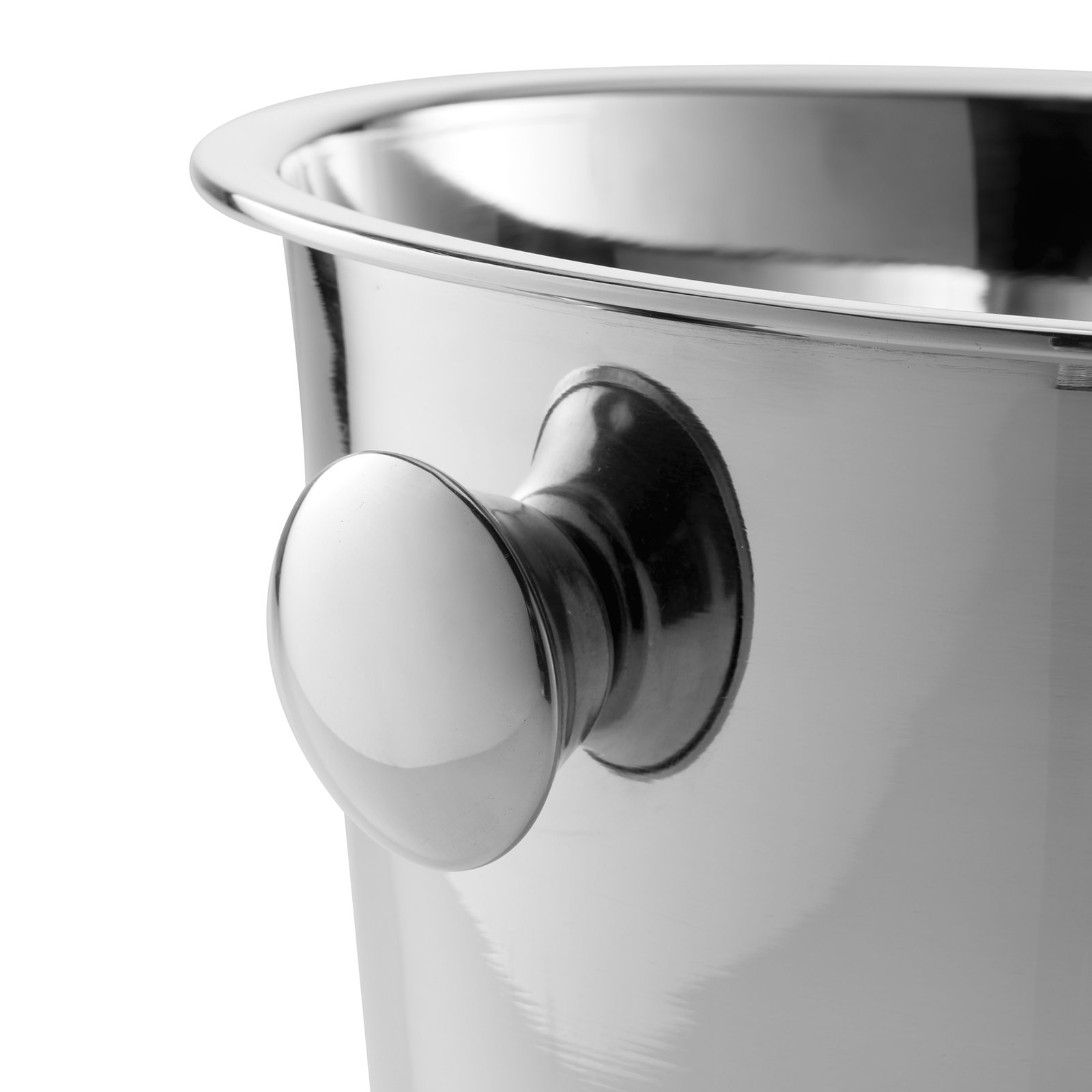 Wein-/Sektkühler, Ø 21,5 cm, Höhe 20 cm, Chromnickelstahl Flaschenkühler, Ø 14 cm, Höhe 16,5 cm, 1,2 ltr., schwarz