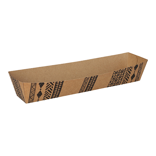 10000 Snacktrays, Pappe 3,5 cm x 3,3 cm x 18,5 cm braun "Maori"
