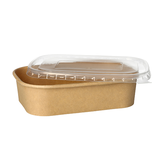 3600 Verpackungsbecher, Pappe rechteckig 500 ml 4,1 cm x 17,3 cm x 12,3 cm braun