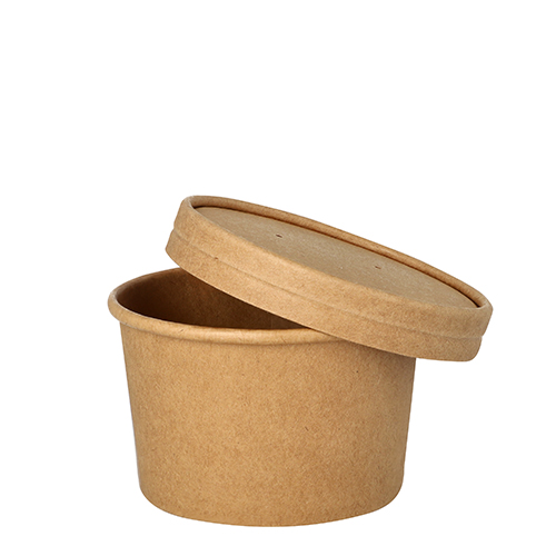 7000 Suppenbecher, Pappe rund 230 ml Ø 9,8 cm · 6 cm braun