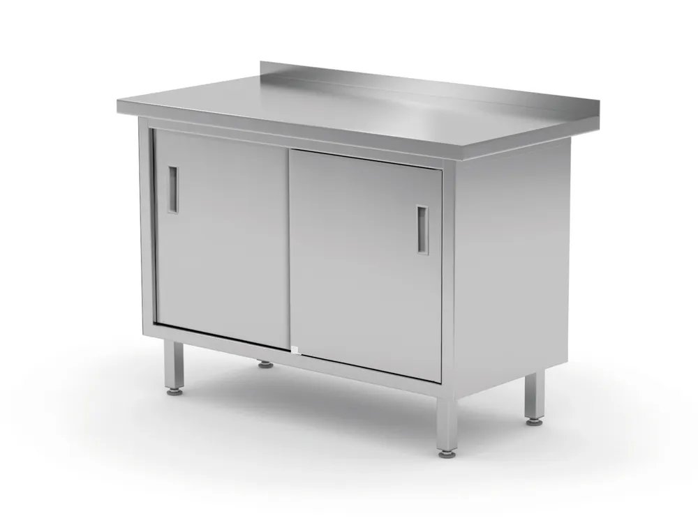 Wandtischschrank mit Schiebetüren – verschweißt, Profi Line, 1600x600x(H)850mm