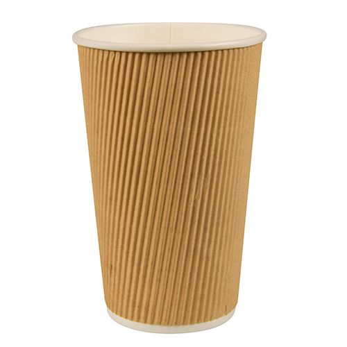 2400 Trinkbecher, Pappe 0,4 l Ø 9 cm · 13,7 cm Ripple Wall