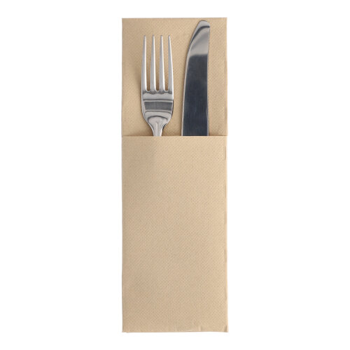 14400 Servietten "ROYAL Collection" 48 cm x 30 cm sand mit Besteckfalz