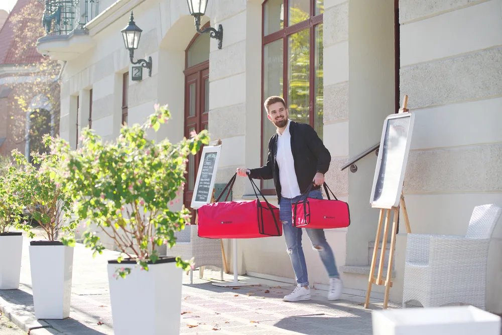 Pizza-Transporttaschen 45 cm, 4 Kartons, 470x470x(H)210mm Pizza-Transporttaschen 45 cm, 4 Kartons, 470x470x(H)210mm