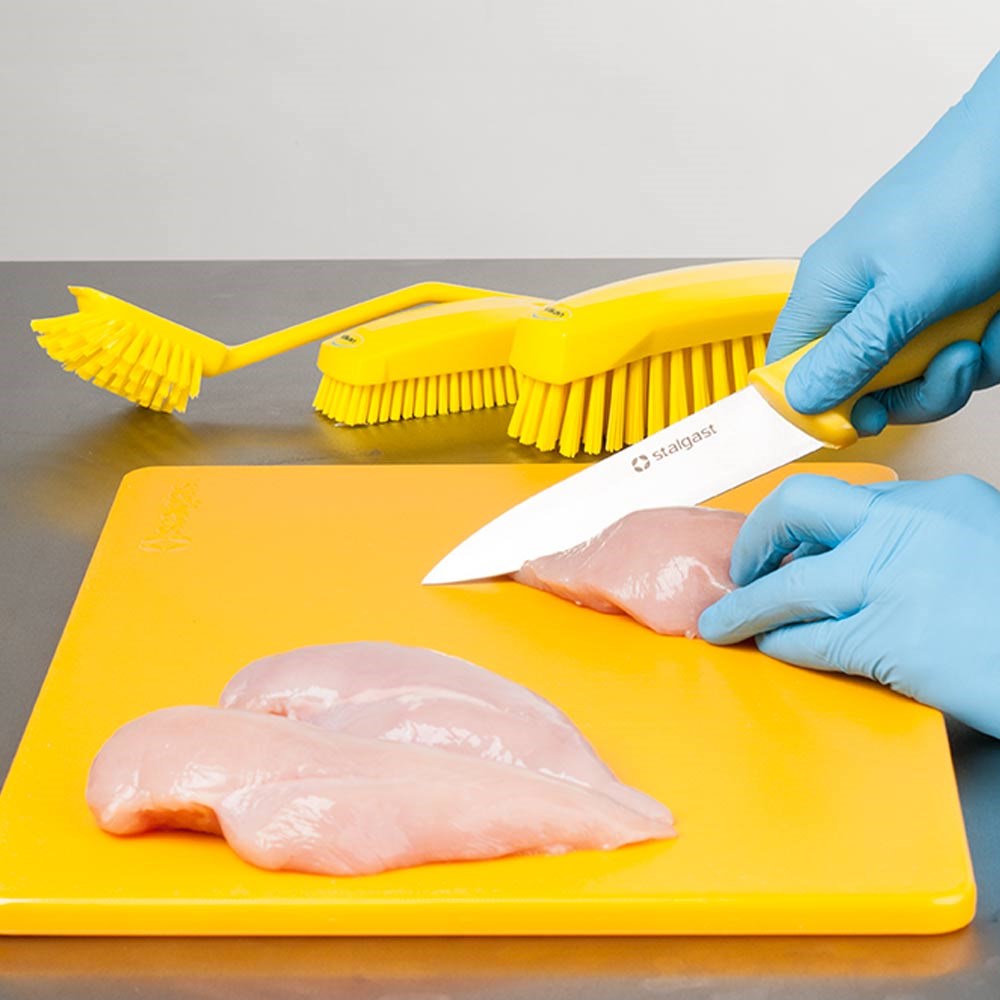 Schneidbrett, HACCP, Farbe gelb, 450 x 300 x 13 mm (BxTxH) Schneidbrett, HACCP, Farbe gelb, 450 x 300 x 13 mm (BxTxH)