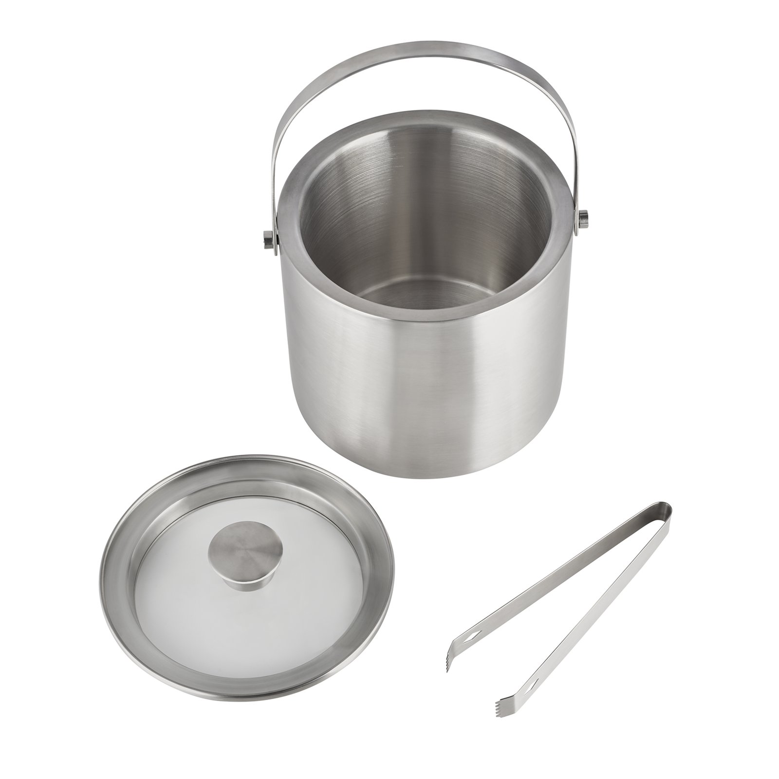 Eiseimer, mit Zange, Ø 18,5 cm, Höhe 20,5 cm, 3 ltr., mit Glasdeckel, Glas Eiseimer, mit Zange, Ø 18,5 cm, Höhe 20,5 cm, 3 ltr., mit Glasdeckel, Glas