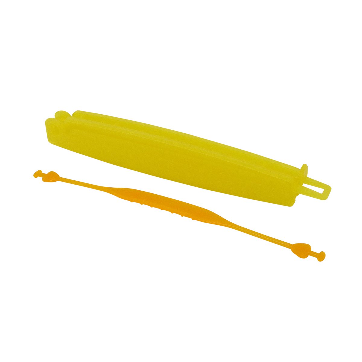 Verschluss-Clip, 285 mm, gelb, mit Griff Verschluss-Clip, 285 mm, gelb, mit Griff