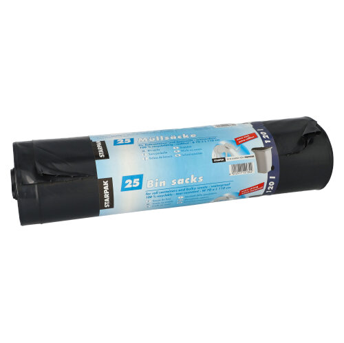 5000 Müllsäcke, LDPE 120 l 110 cm x 70 cm schwarz extra stark und extra reißfest