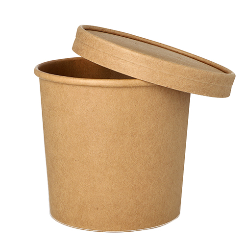 4000 Suppenbecher, Pappe rund 760 ml Ø 11,5 cm · 11 cm braun