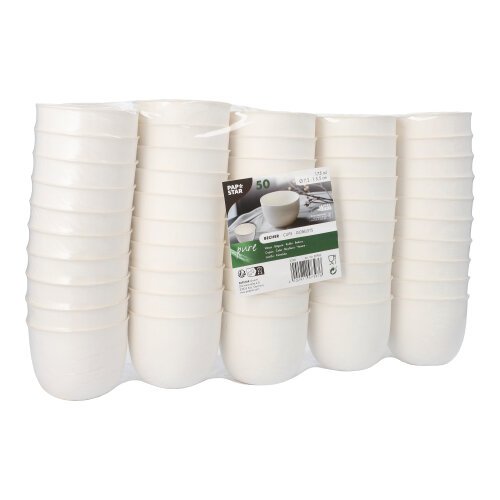 6400 Schalen Zuckerrohr "pure" 175 ml Ø 7,2 cm · 5,5 cm weiss "Cella"