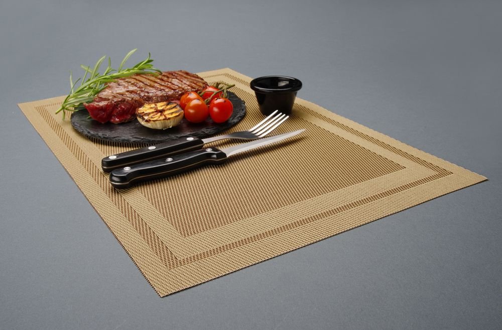 Platzset, Rahmen, HENDI, Beige, 6 Stk., 450x300mm