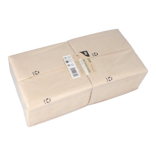 2000 Servietten, 2-lagig 1/8-Falz 33 cm x 33 cm natur aus recyceltem Papier 2000 Servietten, 2-lagig 1/8-Falz 33 cm x 33 cm natur aus recyceltem Papier