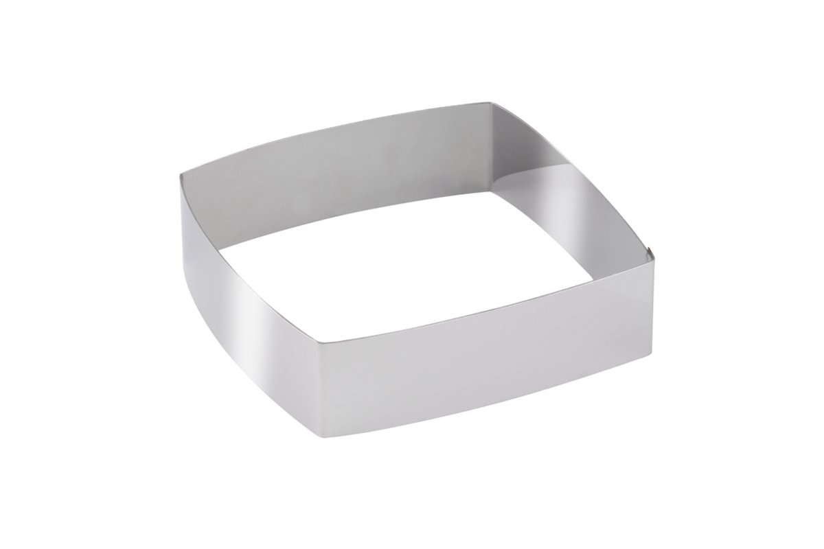 Dessert- /Tortenring "Viereck" gewölbt 160 mm