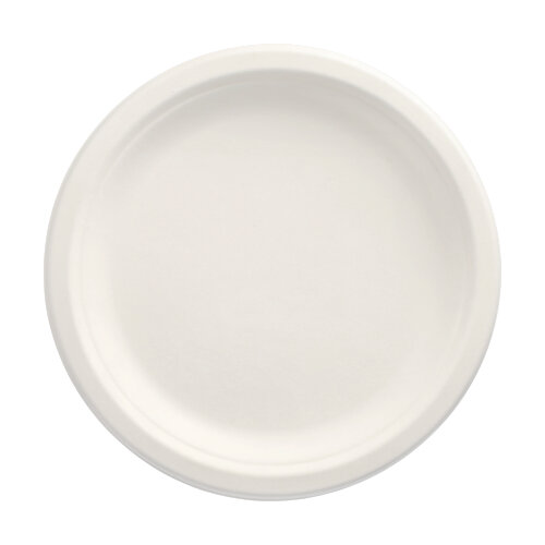 5760 Teller, Zuckerrohr "pure" ungeteilt Ø 23 cm · 2 cm weiss