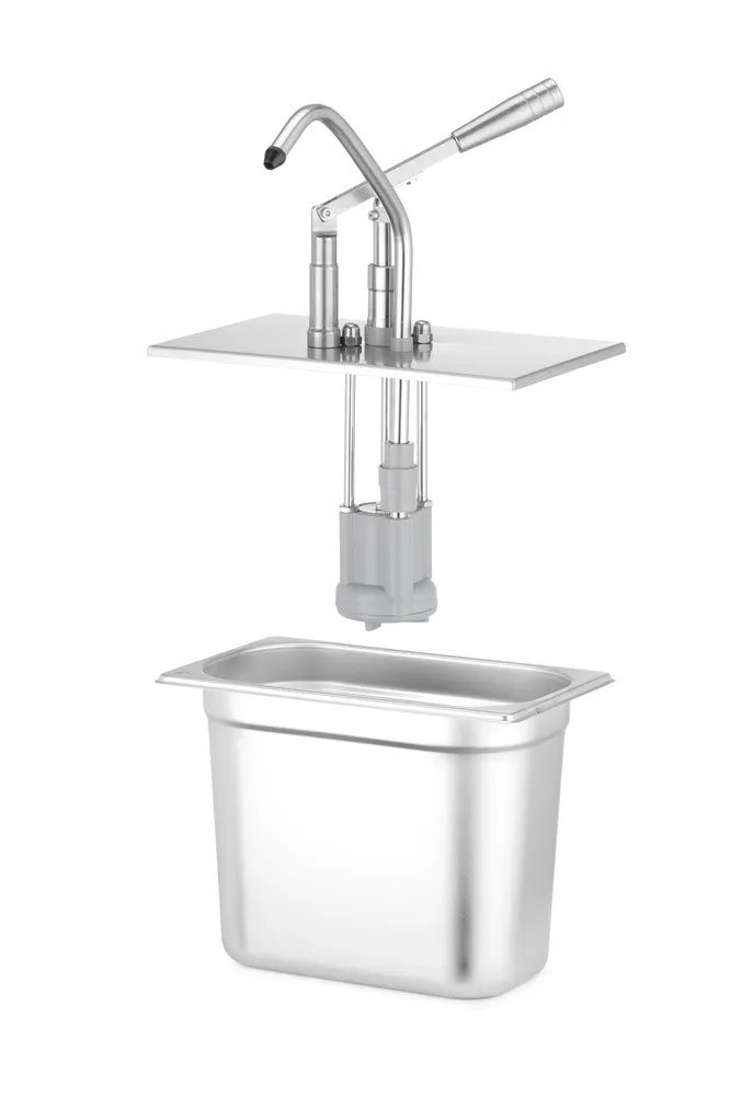 Deckel mit Spender für GN-Behälter, aus rostfreiem Stahl, GN 1/4, 270x165mm