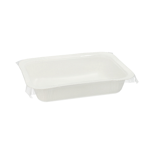 6760 Siegelschalen, Pappe eckig 530 ml 3,7 cm x 13,7 cm x 18,1 cm weiss