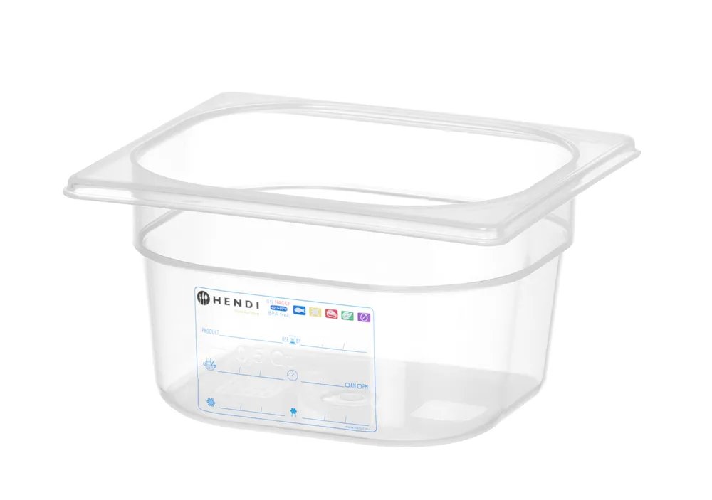Gastronorm-Behälter 1/6, GN 1/6, 1,6L, Transparent, 176x162x(H)100mm