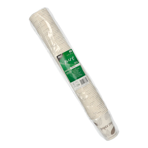 24000 Trinkbecher, Pappe "pure" 0,18 l Ø 7 cm · 9,2 cm "ZERO"