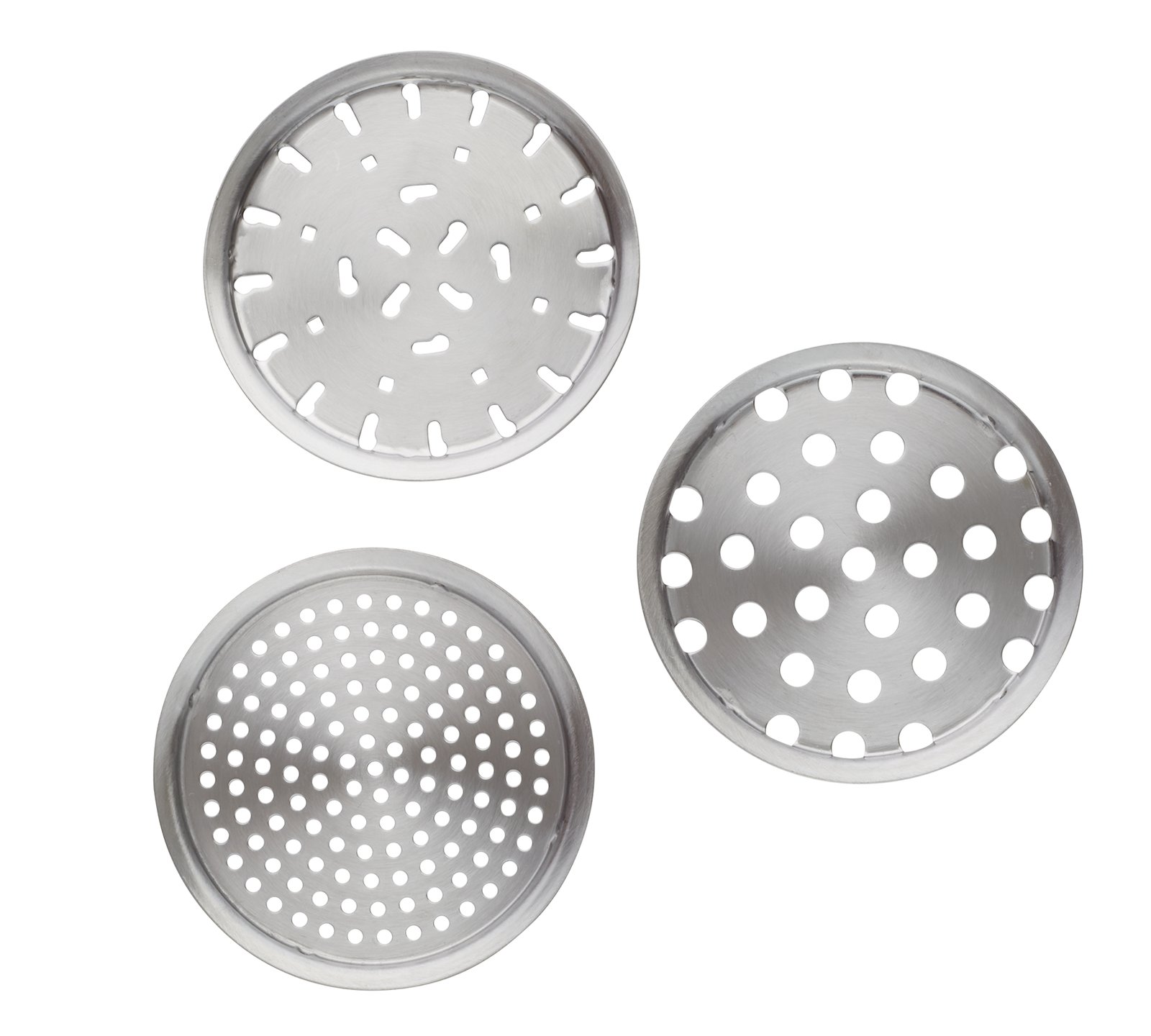 Kartoffelpresse, mit 3 austauschbaren Einsätzen, Chromnickelstahl, Chromnickelstahl Kartoffelpresse, mit 3 austauschbaren Einsätzen, Chromnickelstahl, Chromnickelstahl