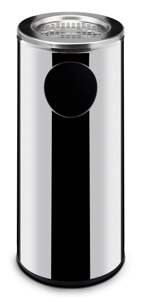 Mülleimer Standmodell mit Aschenbecher, HENDI, 33L, ⌀240x(H)660mm