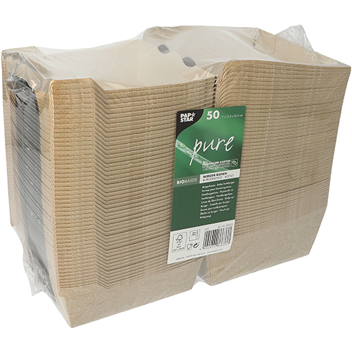 5600 Burgerboxen, Pappe "pure" 7,8 cm x 11,5 cm x 11 cm "Good Food" groß