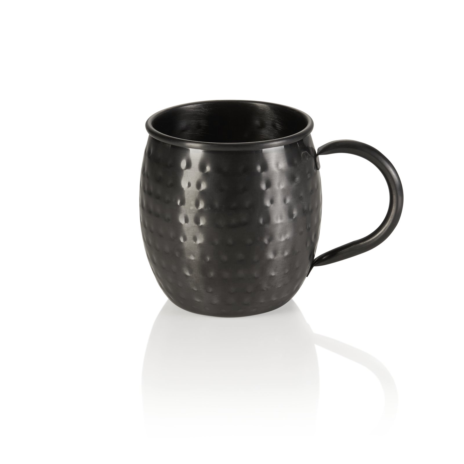 Moscow Mule Set, 0,45 ltr., Ø 8,5 cm, Höhe 10 cm, schwarz, gehämmert, Set á 2 Stück Moscow Mule Set, 0,45 ltr., Ø 8,5 cm, Höhe 10 cm, schwarz, gehämmert, Set á 2 Stück