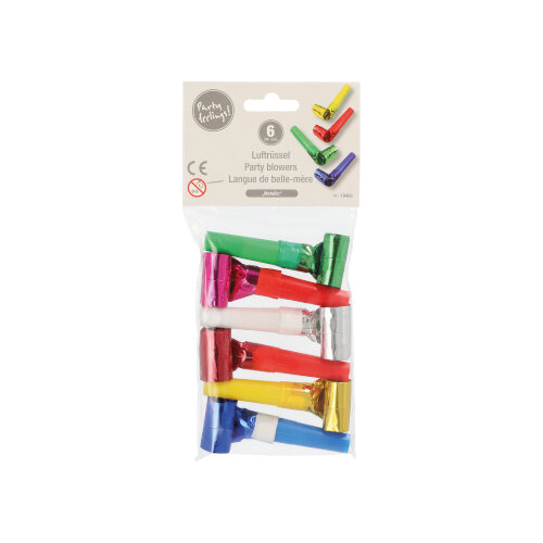 6 Partyrüssel farbig sortiert "Metallic" 12960 Partyrüssel farbig sortiert "Metallic"