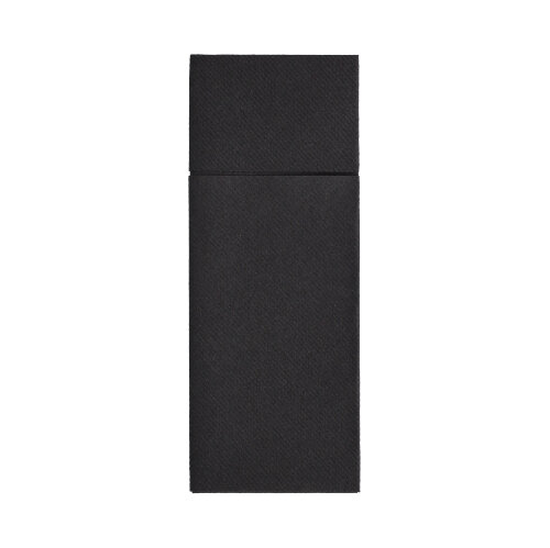 14400 Bestecktaschen, Airlaid 40 cm x 33 cm schwarz mit Besteckfalz
