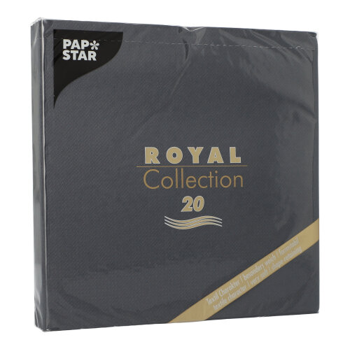 160 Servietten "ROYAL Collection" 1/4-Falz 40 cm x 40 cm schwarz 12000 Servietten "ROYAL Collection" 1/4-Falz 40 cm x 40 cm schwarz