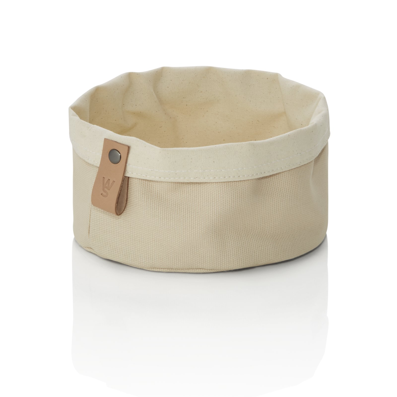 Brottasche FLIP COTTON, Ø 17 cm, Höhe 10 cm, cream, Canvas Brottasche FLIP COTTON, Ø 17 cm, Höhe 10 cm, cream, Canvas