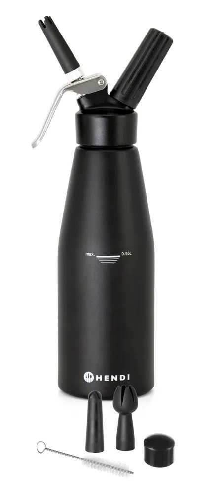 Sahnespender, schwarz, Kitchen Line, 0,95L, Schwarz, ⌀95x(H)320mm Sahnespender, schwarz, Kitchen Line, 0,95L, Schwarz, ⌀95x(H)320mm