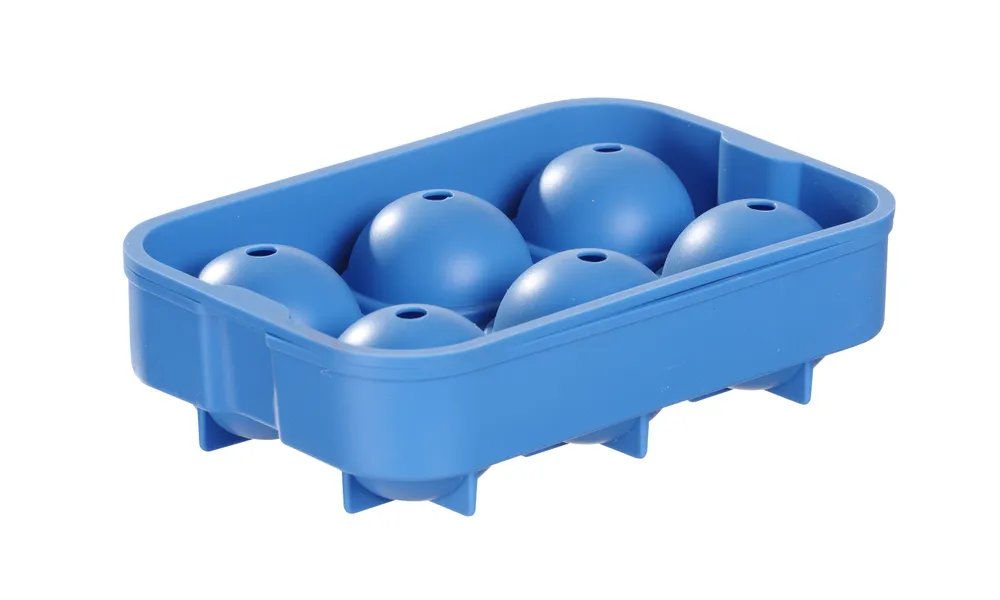 Eiswürfelform, kugelförmig, BarUp, Blau, 180x125x(H)50mm